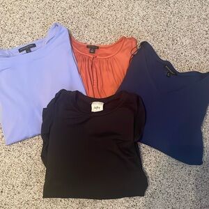 Lot of 4 women’s XS dress tops. Ann Taylor, Banana Republic and Day Trip.